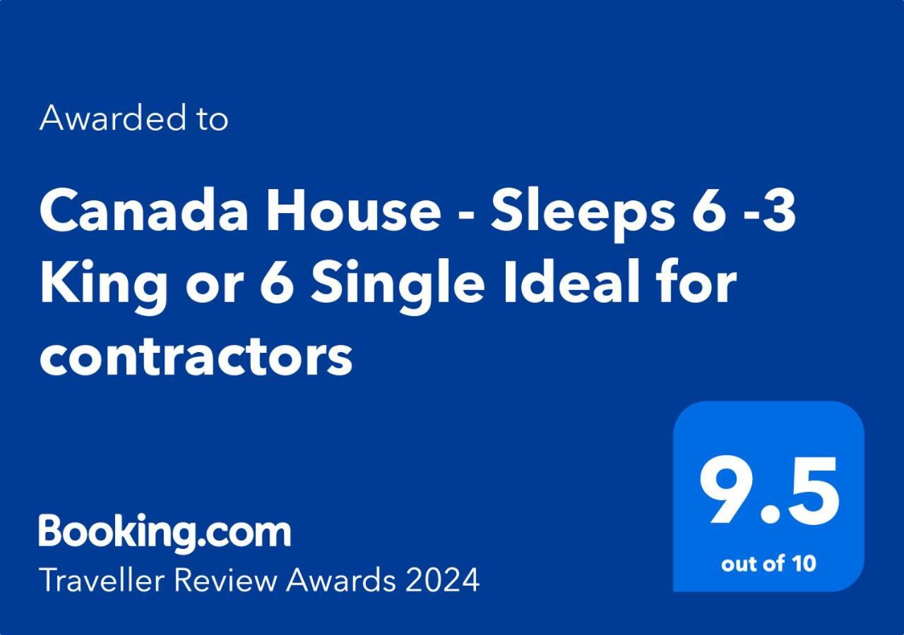Canada House - Sleeps 6 -3 King Or 6 Single Ideal For Contractors Warrington Bagian luar foto